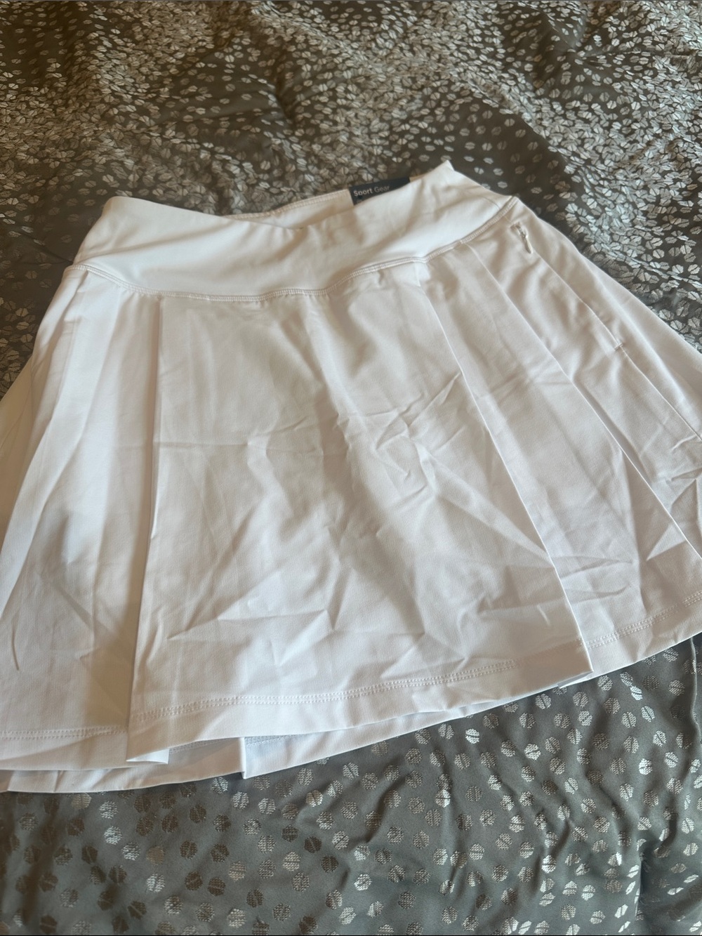 NWT Tek Gear White High-Rise Pleated Skort small